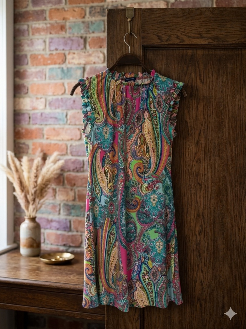 Tommy Hilfiger Multicolor Paisley Print Top - Pink, Green, Blue